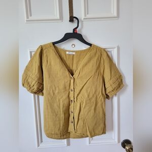 Madewell Button Shirt Yellow Size M/L